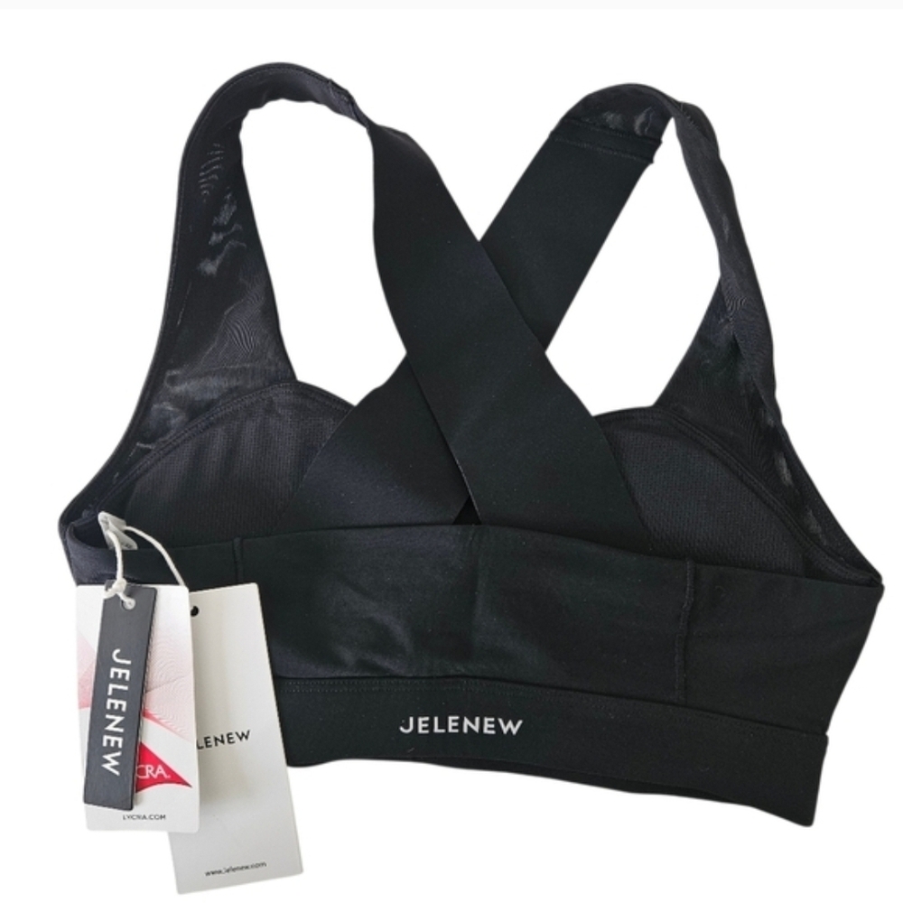 Black Cross-Back Sports Bra